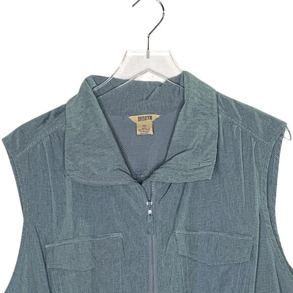 Duluth 1X Women's Plus Sol Survivor Sun Protection Tunic Vest Dusty Blue - Picture 4 of 11